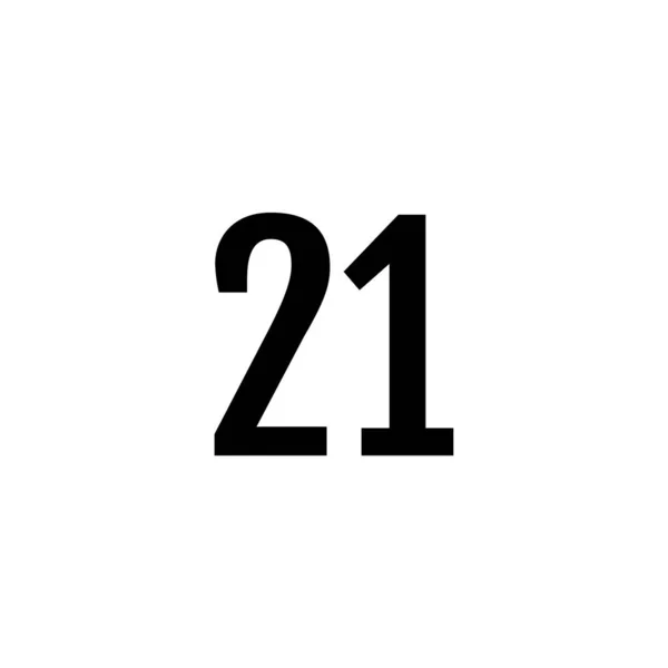 21番アイコンベクトルイラスト — ストックベクタ