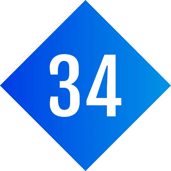 34番アイコンベクトルイラスト — ストックベクタ