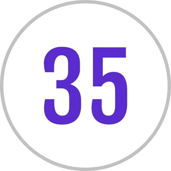 35番ベクターのアイコンイラスト — ストックベクタ