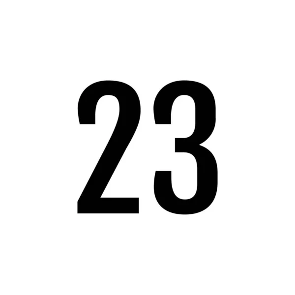 23番ロゴアイコンデザインテンプレート要素 — ストックベクタ