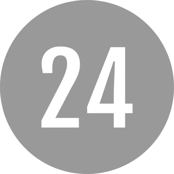 24番のアイコンベクトルイラスト — ストックベクタ