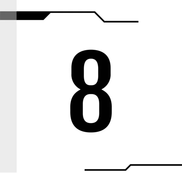 Illustration Vectorielle Icône Numéro — Image vectorielle