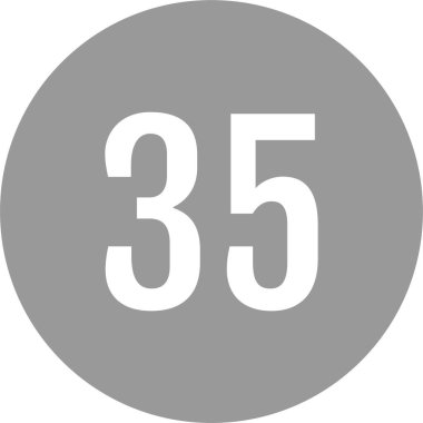 35 numara vektör illüstrasyonu