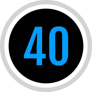 40 numaralı ikon. Web tasarımı için vektör şablonu 