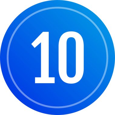 10 numaralı modern vektör illüstrasyonu