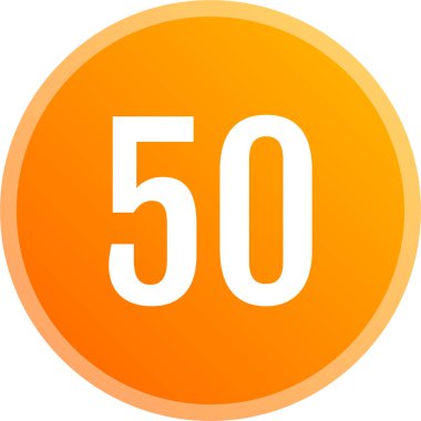 50 numaralı simge vektör illüstrasyonu