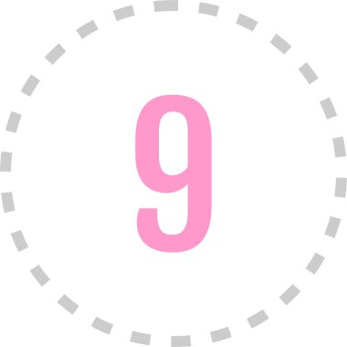 Number 9 icon. flat vector illustration