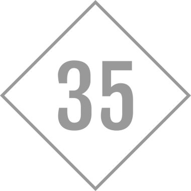 35 numaralı simge vektör illüstrasyonu