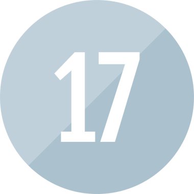 17 numara, grafik vektör illüstrasyonu  