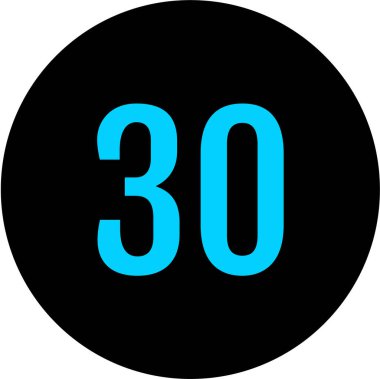30 numaralı simge, vektör illüstrasyonu      