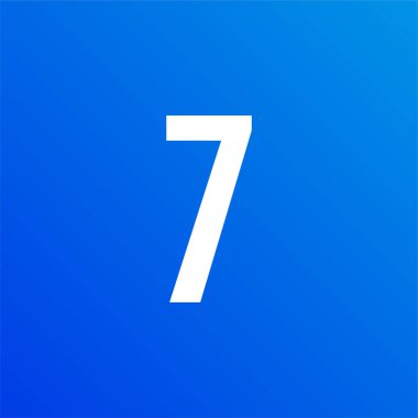 7 numaralı işaret simgesi, web basit illüstrasyon
