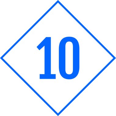 10 numaralı modern vektör illüstrasyonu