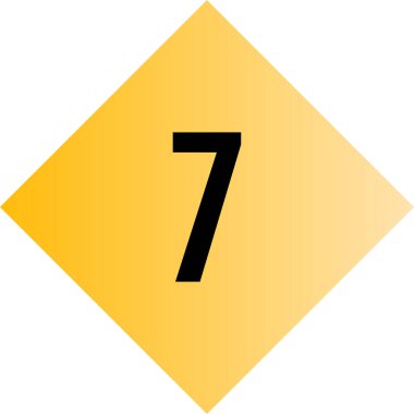 7 numaralı işaret simgesi, web basit illüstrasyon
