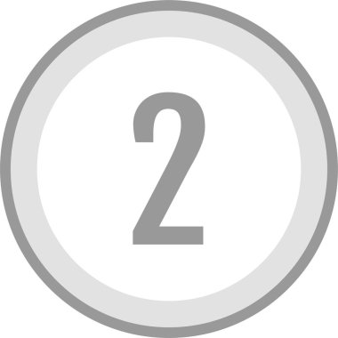 Number 2 icon. flat vector illustration