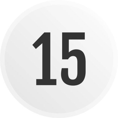 15 numaralı modern vektör illüstrasyonu