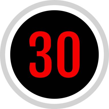 30 numaralı simge, vektör illüstrasyonu      