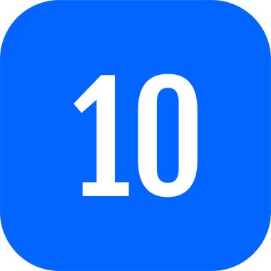 10 numaralı modern vektör illüstrasyonu