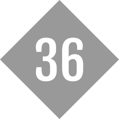 36 numaralı işaret simgesi, web basit illüstrasyon