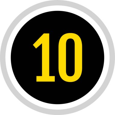 10 numaralı simge vektör illüstrasyonu
