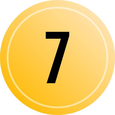 7 numaralı işaret simgesi, web basit illüstrasyon
