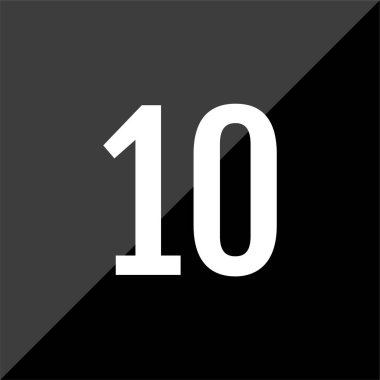 10 numaralı modern vektör illüstrasyonu