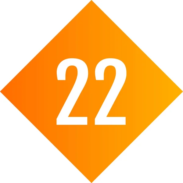 22号符号图标 矢量图解 — 图库矢量图片