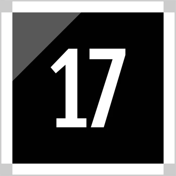 17号图标矢量插图 — 图库矢量图片