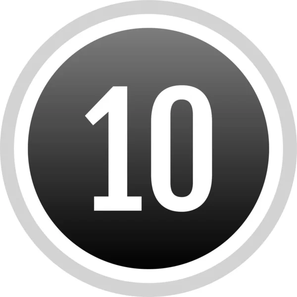 10番のアイコンイラストベクトル記号 — ストックベクタ