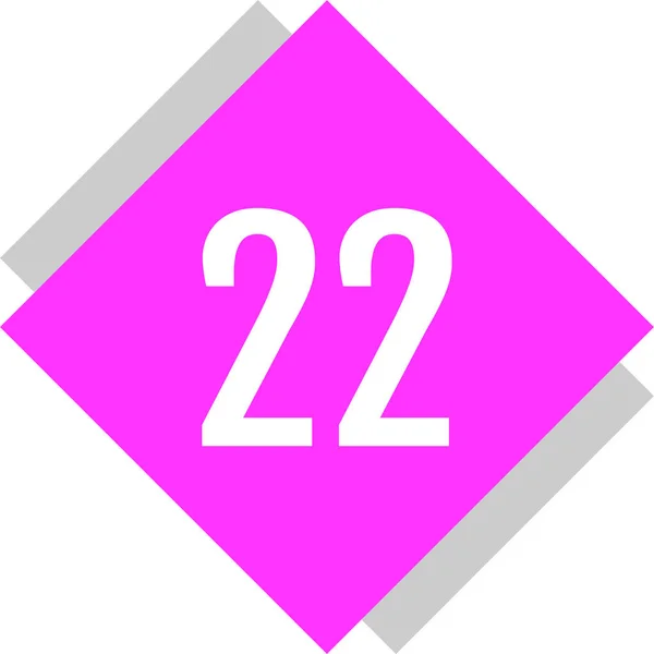 22号符号图标 矢量图解 — 图库矢量图片