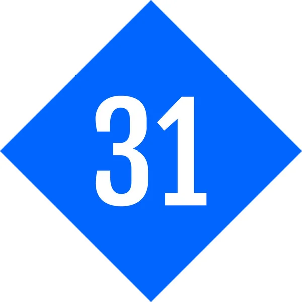 31番アイコンベクトルイラスト — ストックベクタ