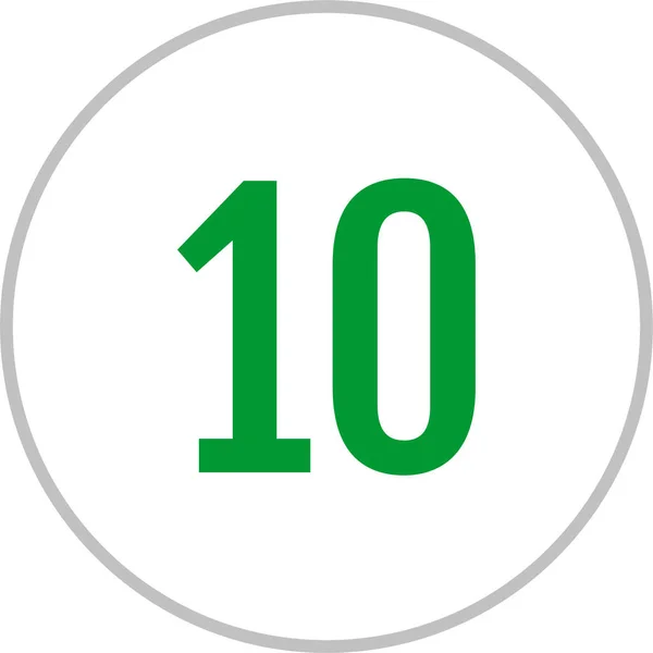 10号图标插图 矢量符号符号 — 图库矢量图片
