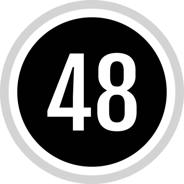 48番のアイコン Webデザイン用ベクトルテンプレート — ストックベクタ
