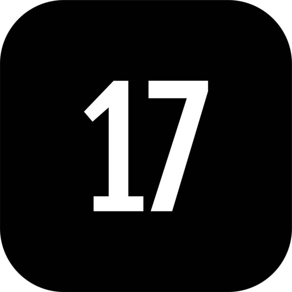 number 17 icon vector illustration