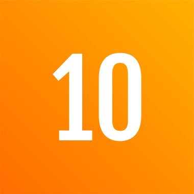 10 numaralı modern vektör illüstrasyonu