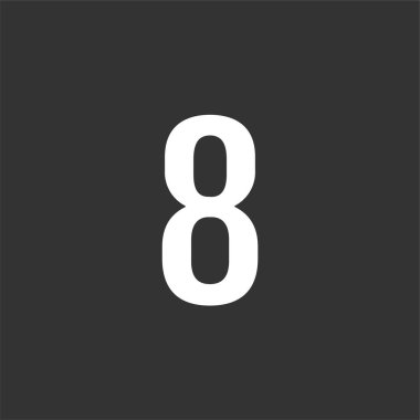 8 numaralı simge vektör illüstrasyonu