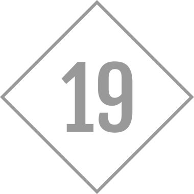 19 numaralı simge, web basit illüstrasyon