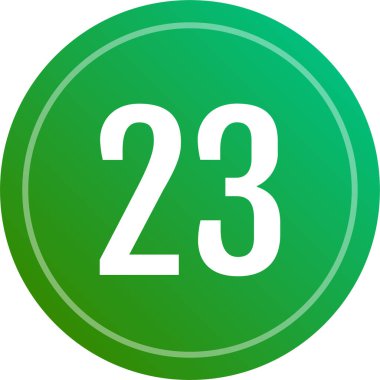 23 numaralı logo simgesi tasarım şablonu elementleri