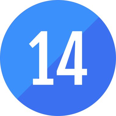 14 numaralı simge vektör illüstrasyonu