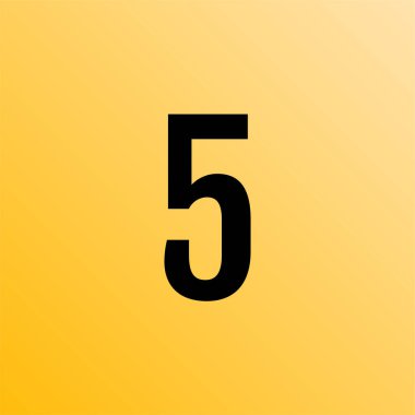 5 numaralı simge vektör illüstrasyonu