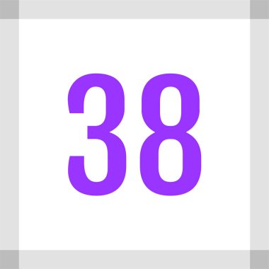 38 numaralı web simgesi. vektör illüstrasyonu
