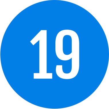 19 numaralı modern vektör illüstrasyonu