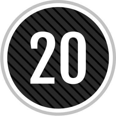 20 numaralı ikon. vektör illüstrasyonu