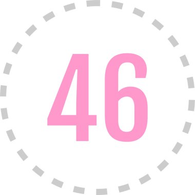 46 numaralı logo simgesi web tasarım illüstrasyonu