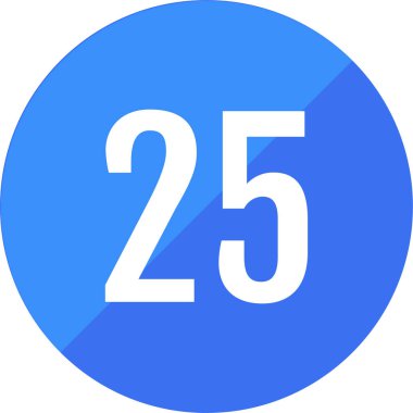 25 numaralı simge vektör illüstrasyonu