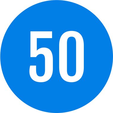 50 numaralı simge vektör illüstrasyonu