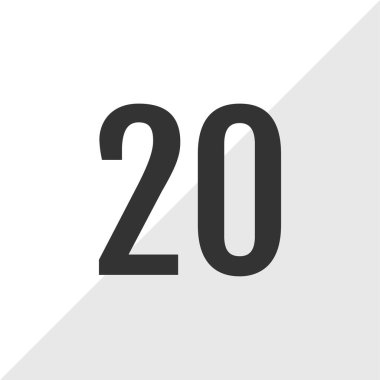 20 numaralı işaret simgesi, vektör illüstrasyonu