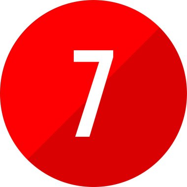 7 numaralı simge, vektör illüstrasyonu      