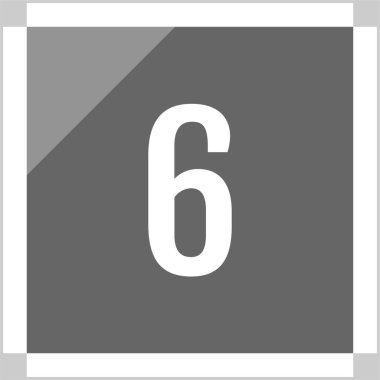 6 numaralı işaret simgesi, web basit illüstrasyon