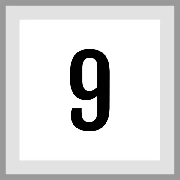 Number Icon Flat Vector Illustration — Stockový vektor