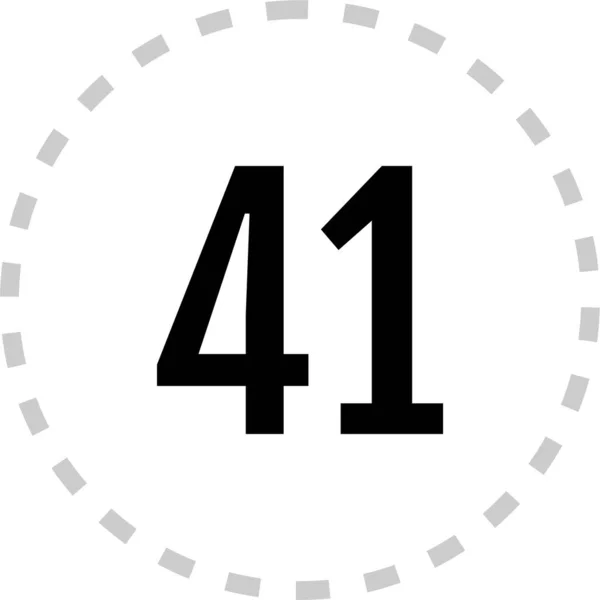 Number Logo Icon Web Design Illustration — Stock Vector